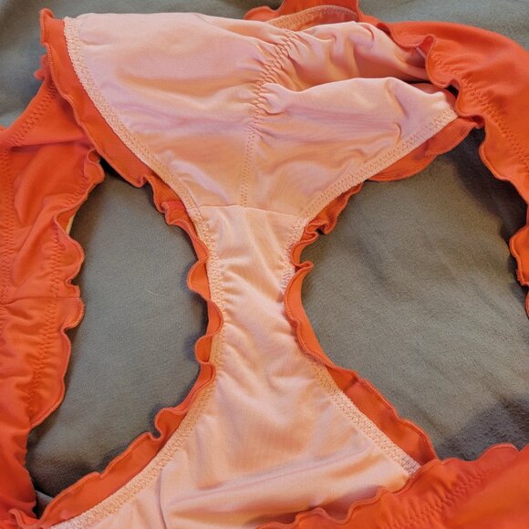 VS Swim "The Ruffle Cheeky" Bikini Set in Neon Nectar - Picture 9 of 9